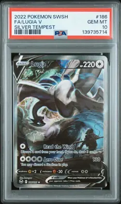 Lugia V PSA 10 Alt Art 186/195 Swsh12 Silver Tempest Holo Pokemon Card - Image 1