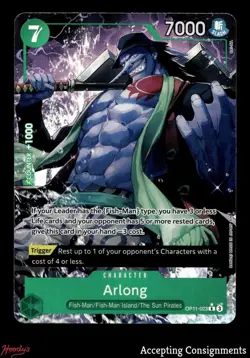 2025 One Piece Card Game A Fist of Divine Speed #OP11023 Arlong ALT ART R - Image 1