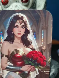 1/1 Only 1 Made Wonder Woman Wedding Dress Roses Southern Customs Waifu Card - Image 3