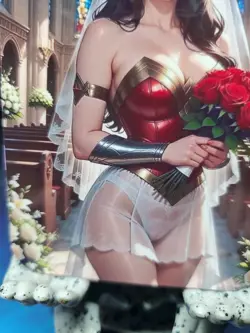 1/1 Only 1 Made Wonder Woman Wedding Dress Roses Southern Customs Waifu Card - Image 5