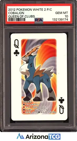 Pokemon 2012 Cobalion Queen Of Clubs Pokemon White 2 Playing Card PSA 10 - Image 1