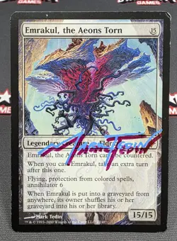 MTG Emrakul, the Aeons Torn - Signed - Rise of the Eldrazi Magic Card # 4 - Image 1