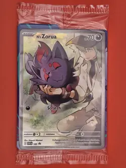 Pokemon Journey Together Promo Card N's Zorua 189 Sealed - Image 1