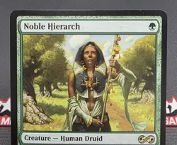 MTG Noble Hierarch- DAMAGED -Ultimate Masters Magic the Gathering Card # 174 - Image 3