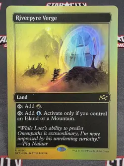 MTG 1st Place FOIL Riverpyre Verge- DAMAGED -Aetherdrift Magic Card # 503 - Image 1