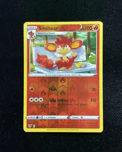 2020 Pokemon TCG English Trading Cards DAA 027/189 Simisear FN45 - Image 1