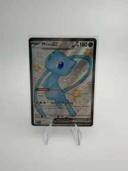 Pokemon TCG Mew EX Full Art Shiny Rare Holo Card 216/091 Paldean Fates - Image 1