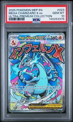 2025 Pokemon MEP En Mega Charizard X Ex Ultra Premium Collection #023 PSA 10 Gem - Image 1
