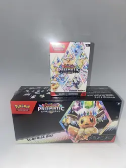 Pokemon TCG Prismatic Evolutions Surprise Box AND Booster Bundle (NEW/SEALED) - Image 1