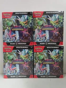(4) Lot 2024 Pokemon Twilight Masquerade Factory Sealed Booster Bundle Box - Image 1