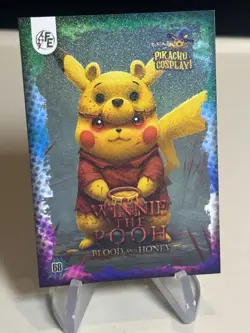 Winnie the Pooh - Pikachu #68 Galaxy Holo Pikachu Cosplay Pokemon ZL13 - Image 1