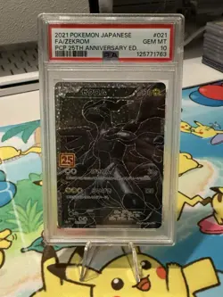 2021 POKEMON JPN PROMO 25TH ANNIVERSARY EDITION #021 FULL ART/ZEKROM PSA 10 - Image 1