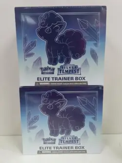 (2) Lot 2022 Pokemon Sword & Shield Silver Tempest Sealed ETB Elite Trainer Box - Image 1