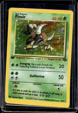1999 Pokemon Jungle 1st Edition Pinsir #9/64 - Image 1