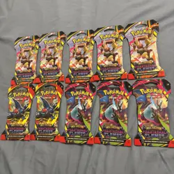 Pokemon TCG Phantasmal Flames Sleeved Booster Packs 10ct FREE SHIPPING - Image 1