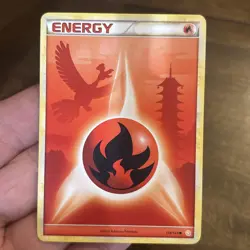 Pokemon TCG Fire Energy ho-oh Heartgold & Soulsilver 116/123 Regular Common - Image 1