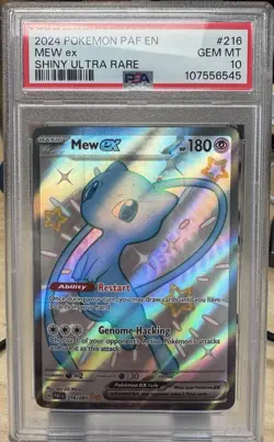 Pokemon TCG Mew EX 216/091 Paldean Fates Full Art Shiny Ultra Rare PSA 10 - Image 1
