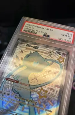 Pokemon Mew ex SV: Paldean Fates 216/091 Shiny Ultra Rare Holo PSA 10 - Image 3