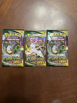 Pokemon TCG: Sword & Shield- (3)Evolving Skies Booster Packs- NEW/FACTORY SEALED - Image 1