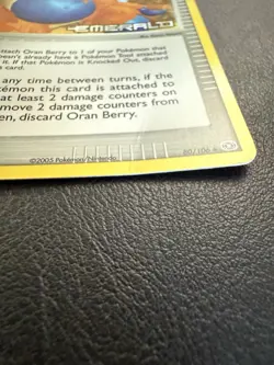 Pokemon TCG- Oran Berry- 80/106- Reverse Holo Rare Stamped- EX Emerald- MP - Image 4
