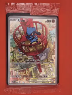 Pokemon TCG Sealed Riolu Promo Mega Evolutions 010 Mint Condition NM Black Star - Image 1