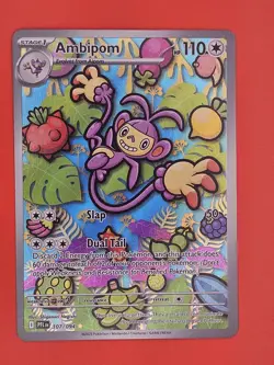Ambipom 107/094 Illustration Rare Pokemon TCG Phantasmal Flames - Image 1