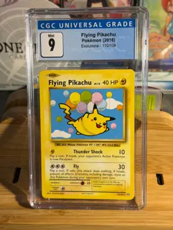 FLYING PIKACHU 110/108 XY Evolutions Pokemon TCG Graded Slab CGC 9 - Image 1