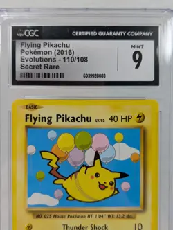 Flying Pikachu 110/108 - Evolutions - Graded Pokemon - CGC 9 - Image 2