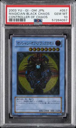 2003 YU-GI-OH! JPN CONTROLLER OF CHAOS #057 MAGICIAN OF BLACK CHAOS PSA 10 - Image 1