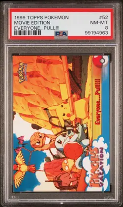 PSA 8 NM- MINT 1999 TOPPS POKEMON 52 MOVIE EDITION EVERYONE...PULL!!! - Image 1
