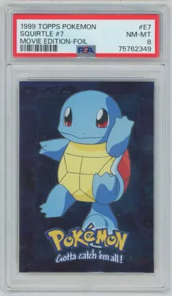 1999 Pokemon Squirtle #E7 Movie Edition Foil - (PSA 8 NM‑MT) - Image 1