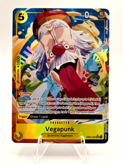 Vegapunk EB02-056 (Alternate Art) One Piece SR Yellow English NM - Image 2