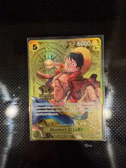 One Piece English ST13 2nd Anniversary Super Rare #015 gold Monkey.D.Luffy - Image 1