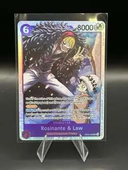 One Piece The Azure Sea’s Seven OP14-EB04 Rosinante & Law EB04-038 SR English - Image 1