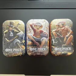 One Piece Tin Pack Set Vol 2 Set of 3 | TS-02 OP-13 | Factory Sealed | Bandai - Image 1