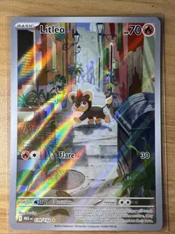 Pokemon TCG Litleo IR 139/132 Illustration Rare Pokemon Card Mega Evolution - Image 1