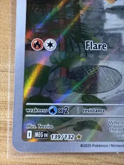 Pokemon TCG Litleo IR 139/132 Illustration Rare Pokemon Card Mega Evolution - Image 2