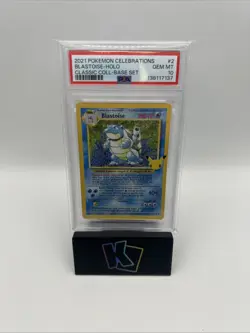 Pokemon Blastoise 2/102 25th English Celebrations 2021 Classic PSA 10 Gem Mint - Image 1