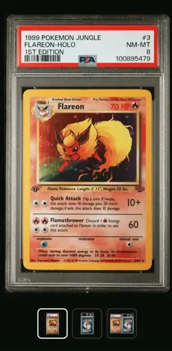 1999 Pokemon Jungle 3/64 Flareon Holo 1st Edition PSA 8 🔥🥹 - Image 1