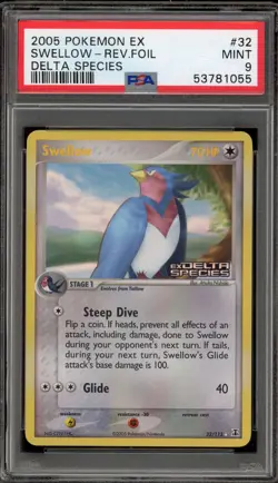 Pokemon Swellow EX Delta Species Reverse Holo Rare #32 PSA 9 Mint - Image 1