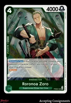 2025 One Piece Card Game THE BEST Premium Vol. 2 #PRB02006 Roronoa Zoro R - Image 1