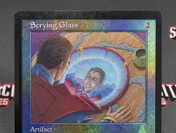MTG FOIL Scrying Glass- DAMAGED -Urza's Destiny Magic the Gathering Card # 137 - Image 3