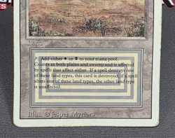 MTG Scrubland- DAMAGED -3rd Edition Magic the Gathering Card # 286 - Image 4