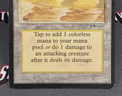 MTG Desert- DAMAGED -Arabian Nights Magic the Gathering Card # 072 - Image 4