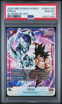 2024 DRAGON BALL SUPER CARD GAME FUSION WORLD ULTRA LIMIT FRIEZA PSA 10 - Image 1