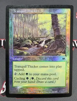 MTG FOIL Tranquil Thicket- DAMAGED -Onslaught Magic the Gathering Card # 326 - Image 1