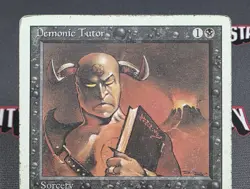 MTG Demonic Tutor- DAMAGED -3rd Edition Magic the Gathering Card # 105 - Image 3