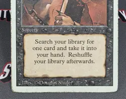 MTG Demonic Tutor- DAMAGED -3rd Edition Magic the Gathering Card # 105 - Image 4