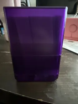 MTG Plastic Purple Deck Box With Mixed Dice And Cards - Image 2