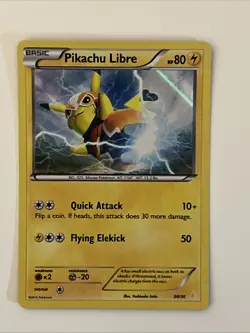 Pokemon Pikachu TCG Libre Trainer Kit 2016 Holo Rare Card 30/30 LP - Image 2